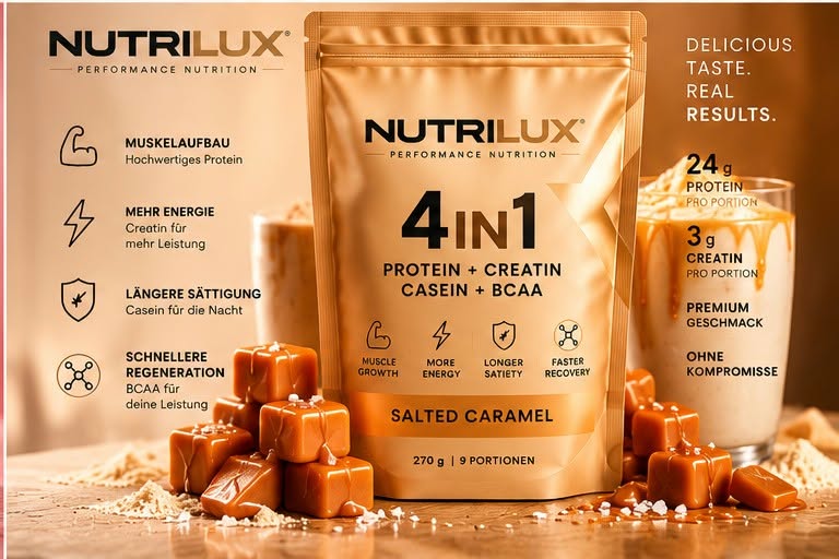 Nutrilux 4 in 1 – Salted Caramel, 270 g